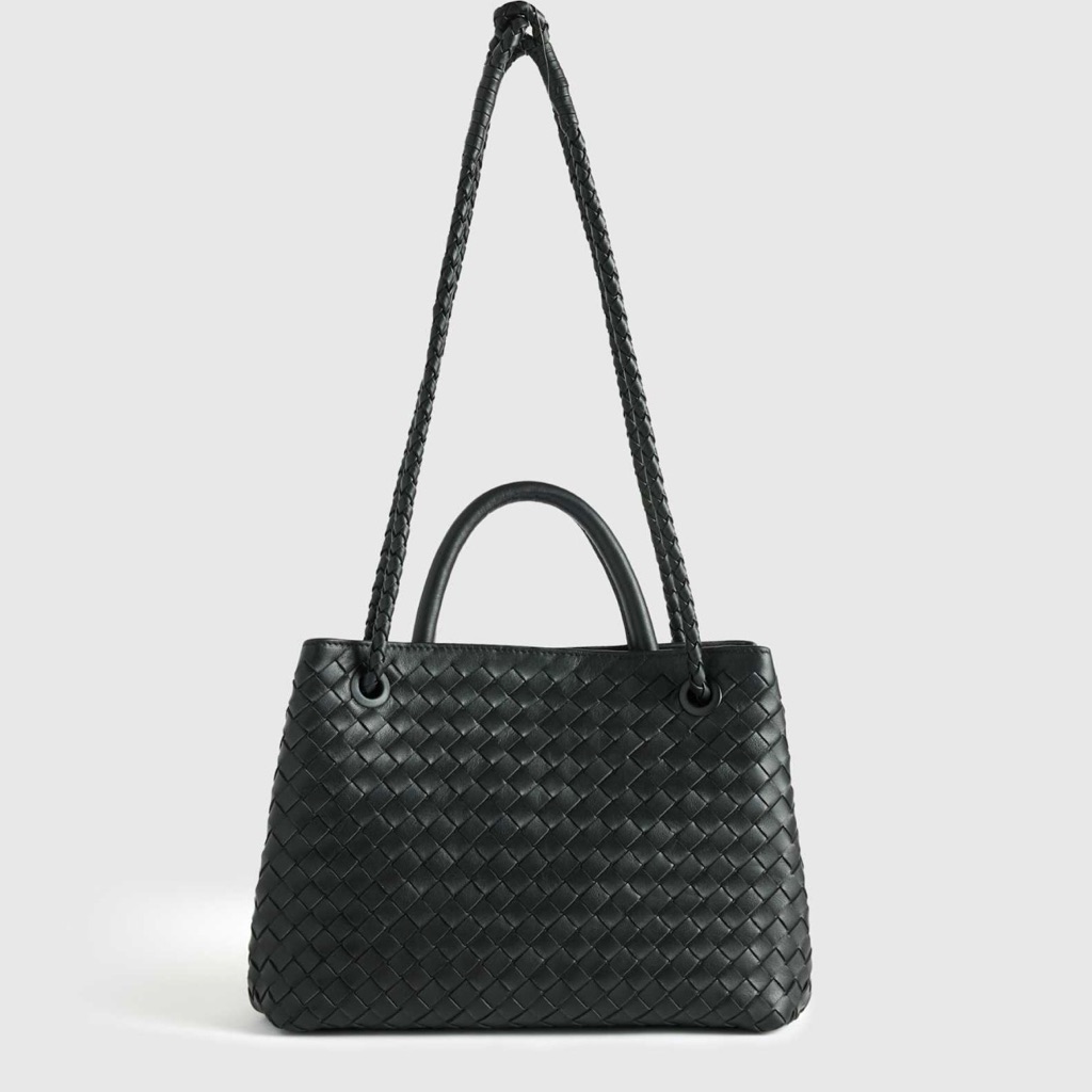 Italian Leather Handwoven Satchel